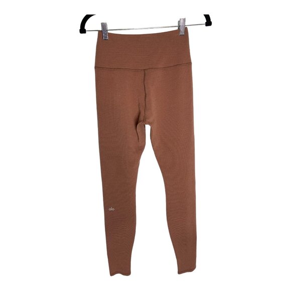 Alo Yoga High Waist Micro Waffle Lowkey Leggings-sz Small - Picture 5 of 10